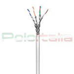 50 Metri Matassa cavo di RETE Ethernet | PIMF senza alogeni | Bobina Lan patch Schermato S/FTP Cat. 6