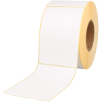 Etichette 100x150mm in carta termica di colore Bianco - Adesivo permanente - Anima rotolo 76mm - Etichette per bobina 1000