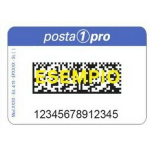 Etichette Posta1 di Poste Italiane QR Code in carta termica eco - Adesivo permanente - Anima rotolo 25mm - Etichette per bobina 100