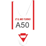 40 Rotoli Tickets per Eliminacode a coda di rondine da 2000 tagliandi alfa numerati in carta | colore righe Rosso